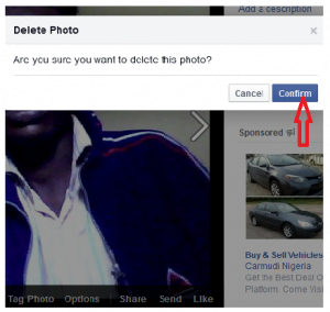 confirm profile  picture deletion