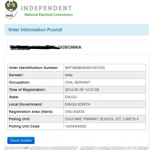 Inec Voter registration verification