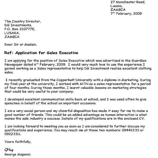 Employment Application Letter For Sales Girl Primary Taken Happy